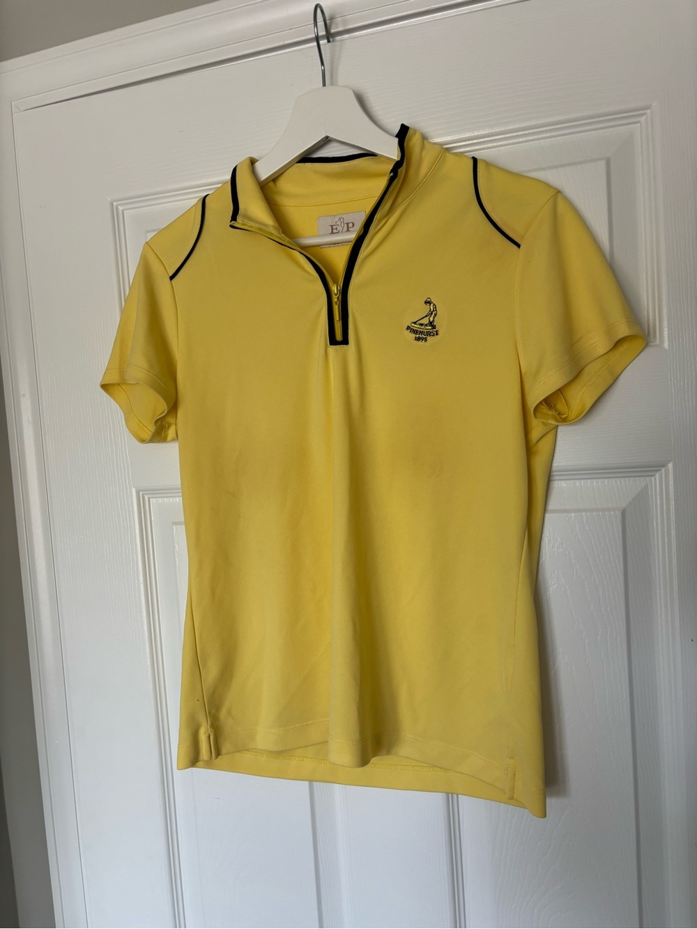 EP Pro Yellow Polo with Black Trim and Zip